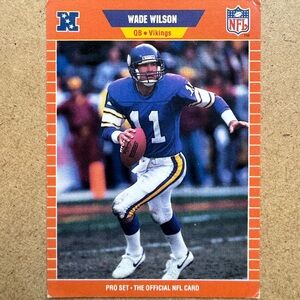 Pro Set 1989 Wade Wilson Minnesota Vikings Football Card